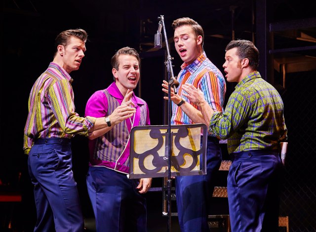 L to R Lewis Griffiths, Michael Watson, Declan Egan & Simon Bailey in JERSEY BOYS. Credit Brinkhoff & Mögenburg 2.jpg